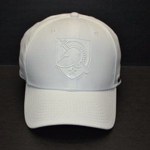 Nike Army Black Nights Logo Dri-Fit Stretch M/L Hat Cap Swoosh White H036